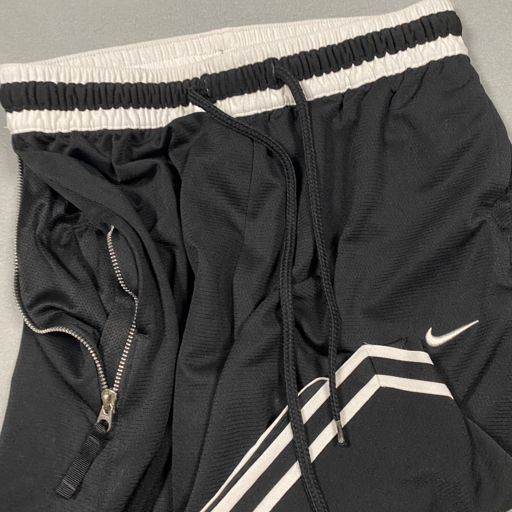 Nike Dri-FIT DNA Mens Small Basketball Shorts Black White Zipper Pocket